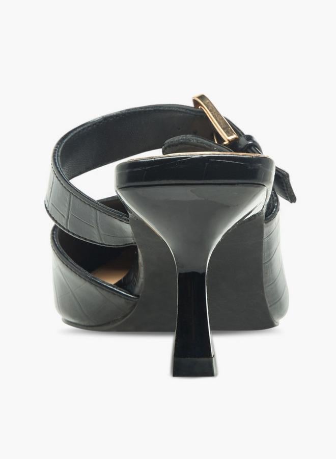 فلورا بيلا من شو إكسبرس صنادل نسائية بكعب واسع مزينة بإبزيم - Image 5