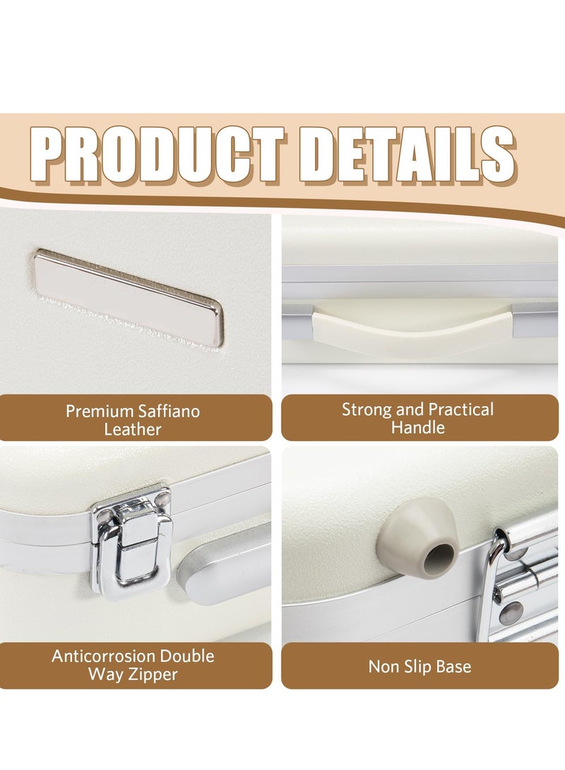 Portable Makeup Organizer with Large LED Lighted Mirror, Adjustable Dividers, Waterproof Travel Case for Professional Accessories and Tools - Coetic Makeup Train Box. - Image 5