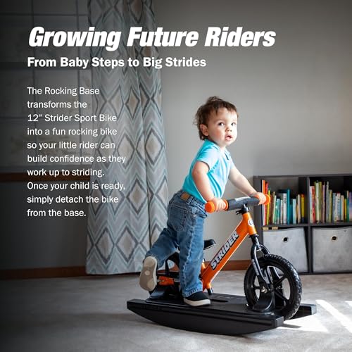 Strider 12 Sport Bike Orange Rocking Base Helps Teach Baby How to Ride a Balance Bicycle for Kids 6 Months to 4 Years Easy Assembly Adjustments - Image 5