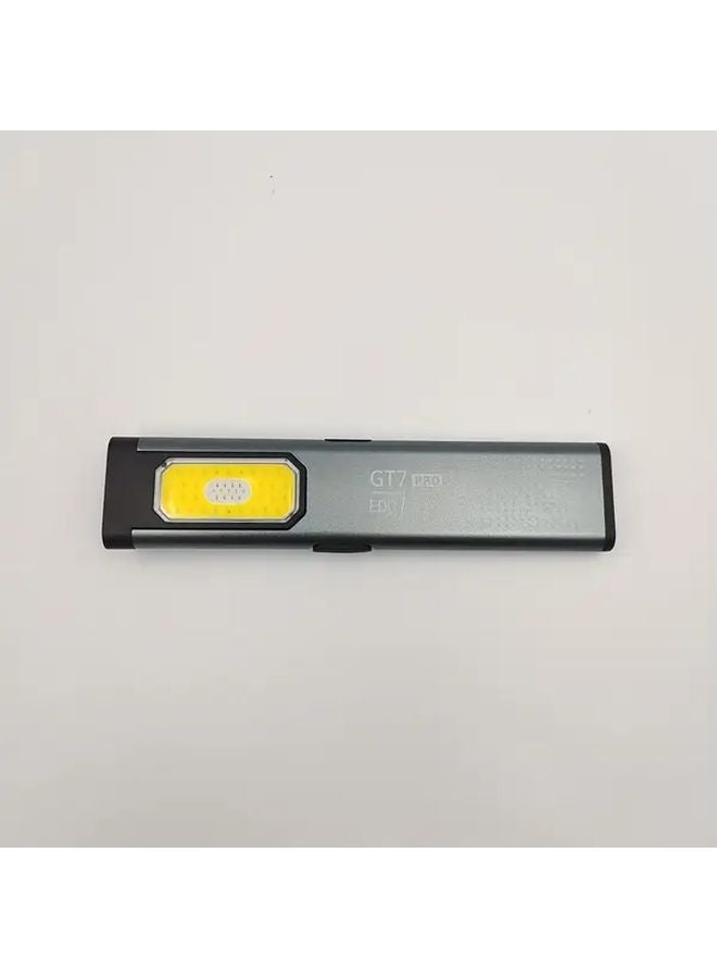 مصباح عمل صغير رمادي مصابيح LED من نوع COB، مصباح طوارئ محمول قابل للشحن مع شفط كهرومغناطيسي - Image 1