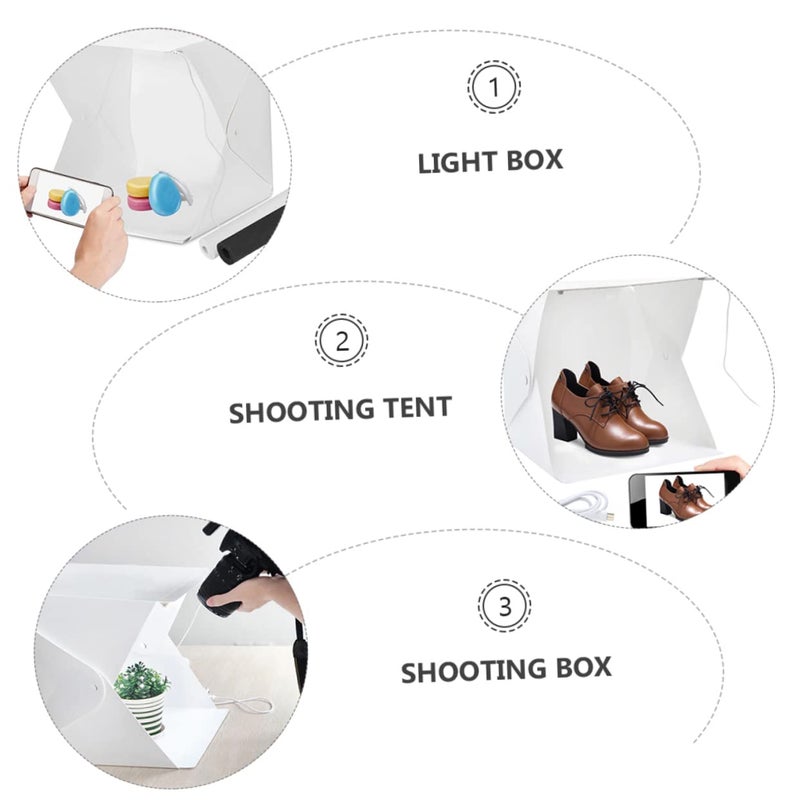 Folding LED Photo Light Tent With Color Backdrops Portable Softbox For Jewelry Photography - Image 5