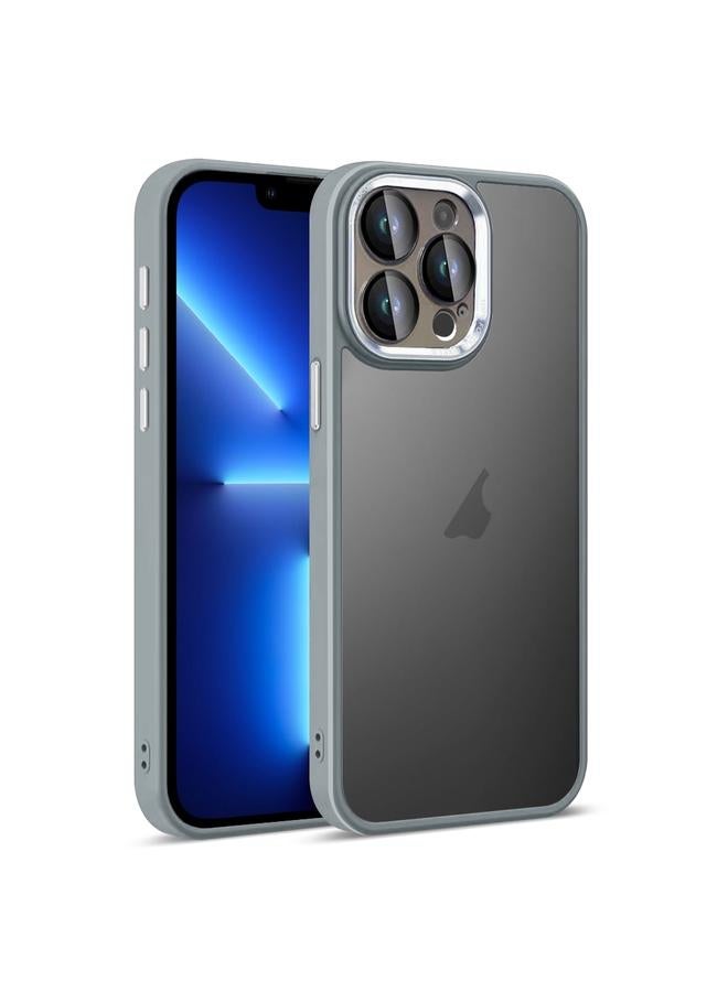 اس-توب جراب لهاتف iPhone 13 Pro مع غشاء عدسة ملون مدرع وجلد شفاف - Image 1