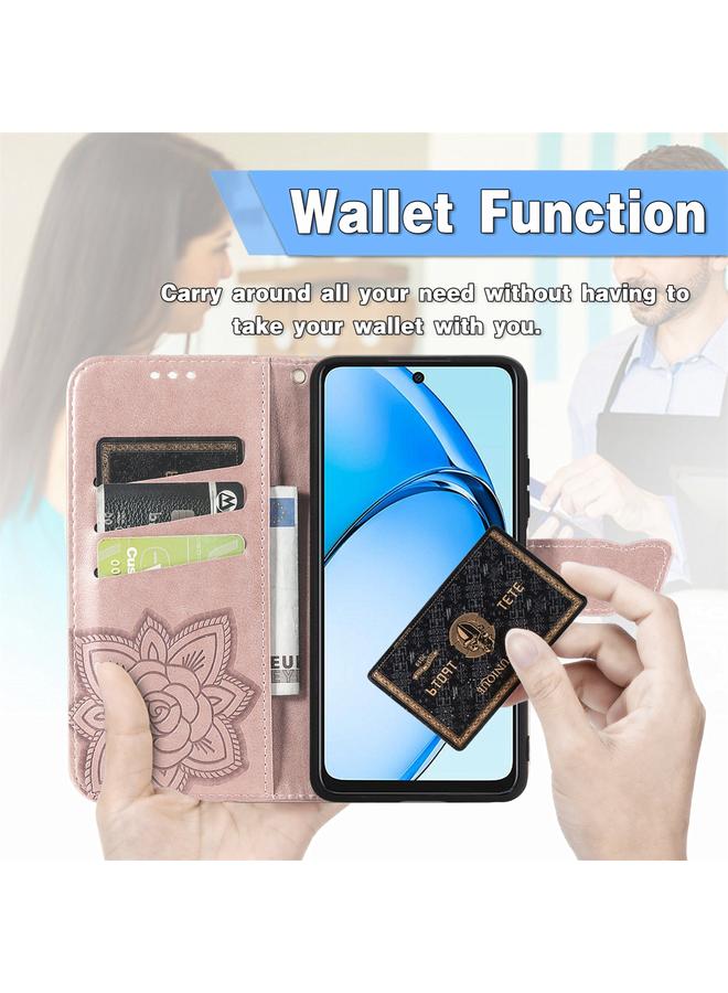 S-TOP Case For OPPO A60 Butterfly Love Flower Embossed Leather Phone Case - Image 5