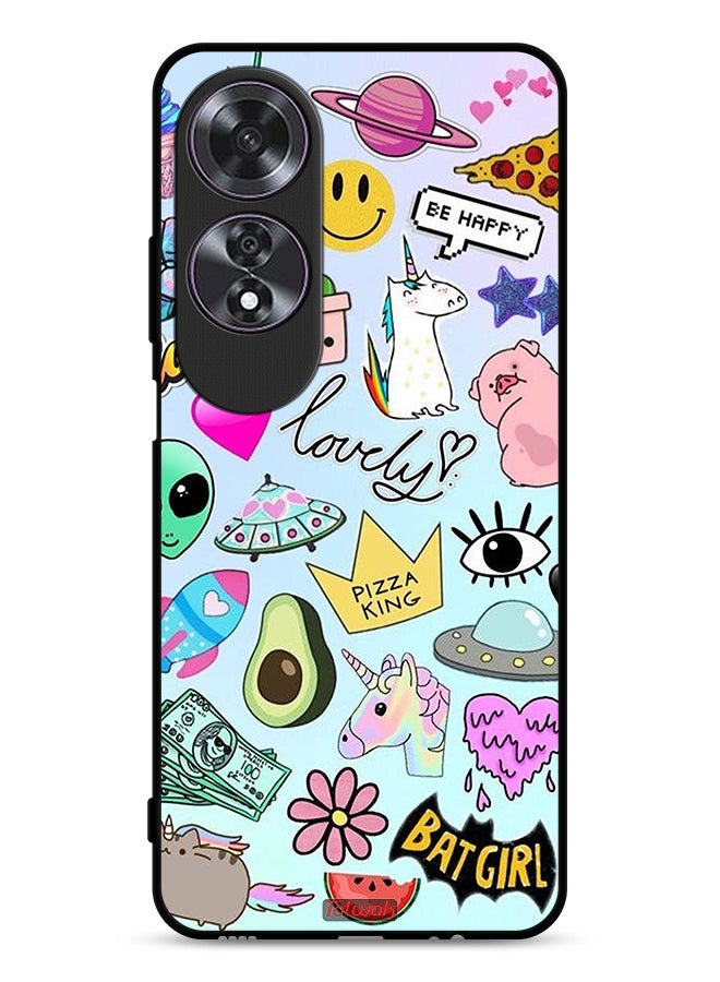 Tolwak Oppo A60 Protective Case Cover Lovely Stickers - Image 1