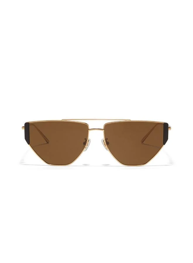30Sundays Gardena,Unisex Sunglasses, Aviator Sunglasses, UV Protection: UV400 (Gold,Brown)