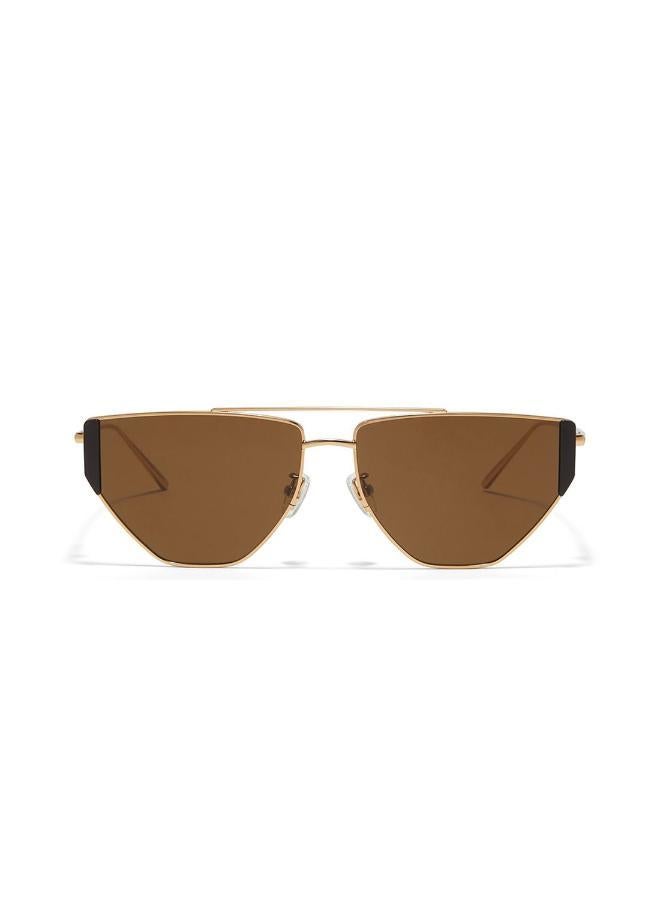 30Sundays Gardena,Unisex Sunglasses, Aviator Sunglasses, UV Protection: UV400 (Gold,Brown) - Image 2