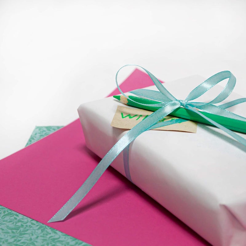 LilyRin Aqua Blue Ribbon 1/4 Inches 36 Yards Satin Roll Perfect for Wedding, Wreath, Baby Shower, Packing Birthday, Wrapping Christmas Gifts or Other Projects - Image 2