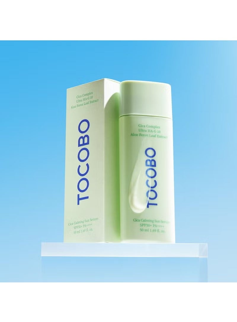 Tocobo Cica Calming Sun Serum SPF50 PA++++ 50 ml 1.69 fl. oz - Fermented Cica Complax, Cape Aloe Leaf Extract, Soothing Overheated Skin, Reduces Skin Tempetature - Image 4