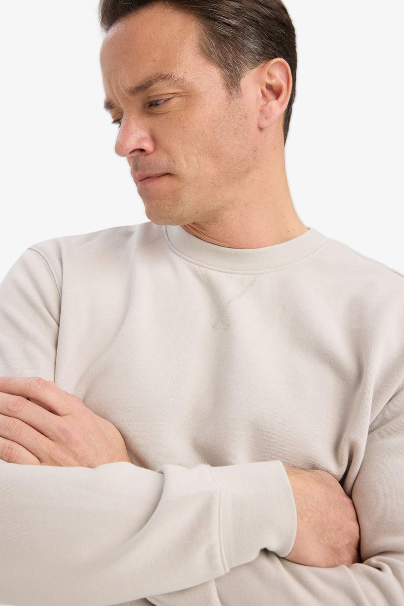 DeFacto Cotton Regular Fit Crew Neck Sweatshirt - Image 4