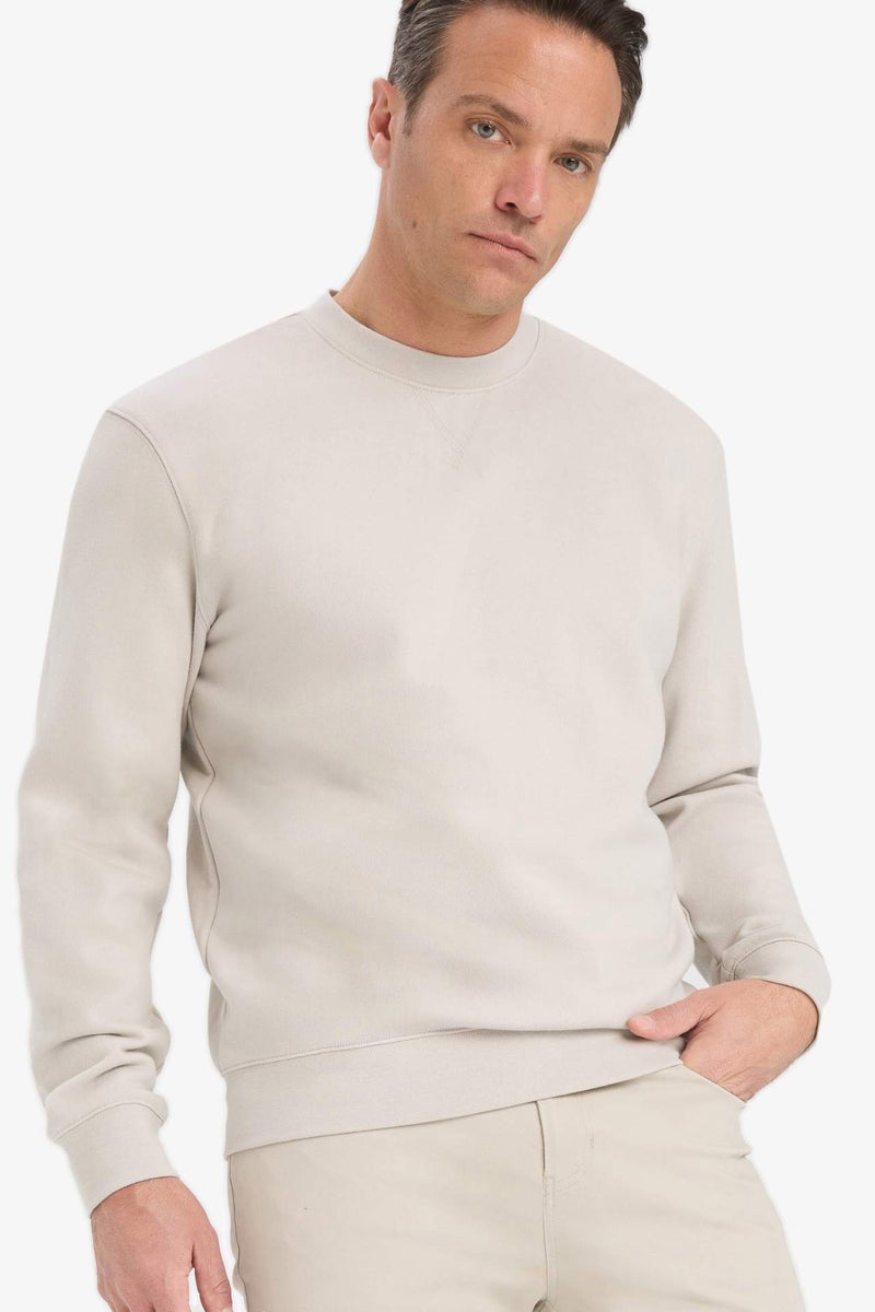 DeFacto Cotton Regular Fit Crew Neck Sweatshirt - Image 3