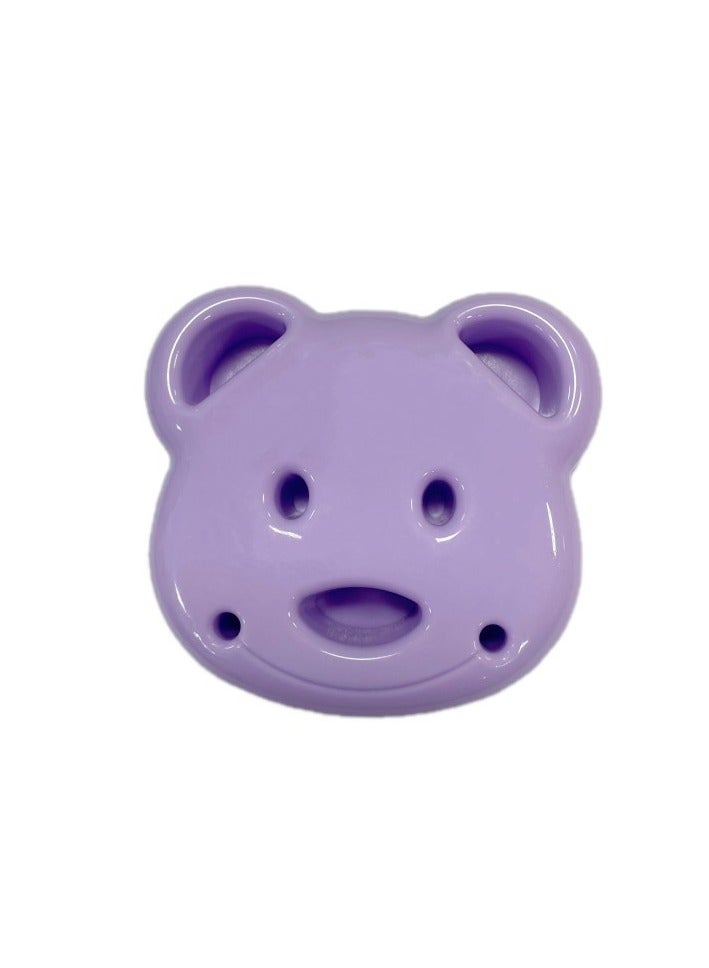 Bear sandwich mould Toast bread maker Smiley Face cartoon children DIY bread mould Violet - Image 1