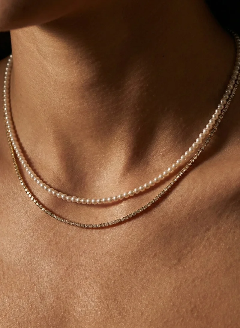 Liu Jo  Liu Jo Lune Duo Gold Necklace for Women | Best Price UAE