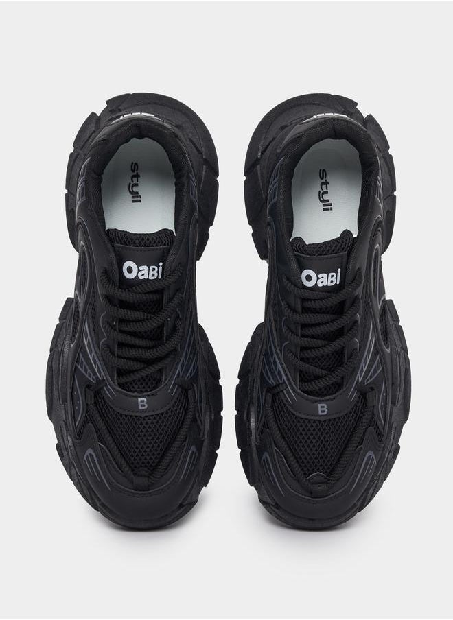 Styli Color Block Lace Up Sneakers  - Image 5