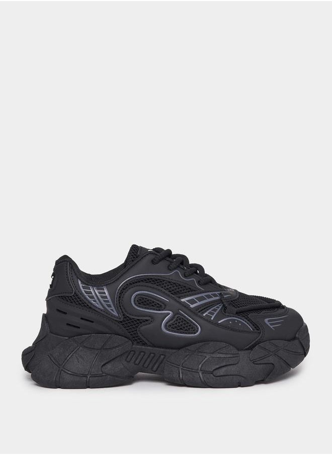 Styli Color Block Lace Up Sneakers  - Image 1