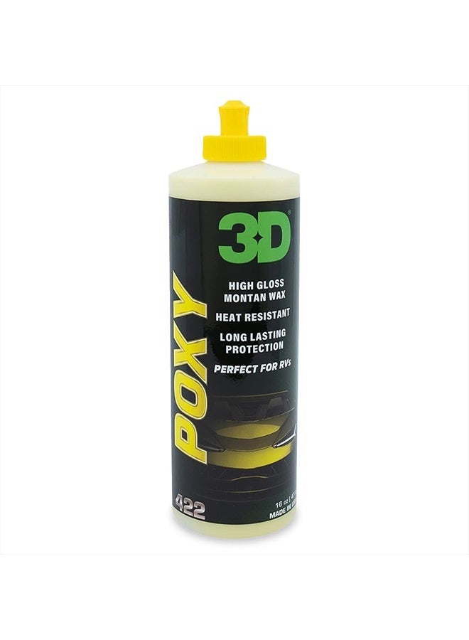 3D Poxy Montan Butter Car Wax – 16oz – High Gloss, Non-Staining Car Wax Sealant with Long Lasting Protection – For Cars, RVs, and Boats – Silky Soft Feel, Deep Shine, Wet Look - Image 1