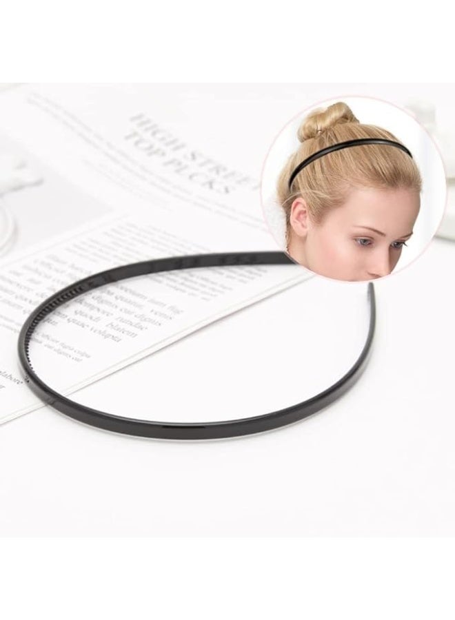 طوق شعر معدني بسيط بأسنان للنساء والفتيات – إكسسوارات شعر DIY غير قابلة للانزلاق لتصفيف الشعر والاستخدام اليومي (قطعة واحدة، مقاس واحد) - Image 5