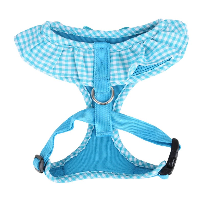 Puppia Vivien Dog Harness Over-The-Head All Season Cute No Pull No Choke Walking Training Adjustable for Small Dog, Sky Blue, Small - Image 2