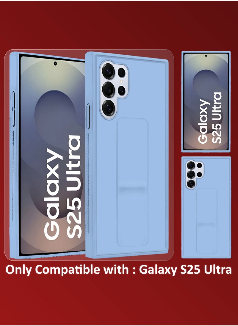 CATANES (for Samsung Galaxy S25 Ultra) 2Packs, Case Premium PU Leather with Stand Function, Shockproof and Anti Scratch Finger Grip Case Cover with 1 Shock Proof Screen Protector / Light Blue  - Image 4