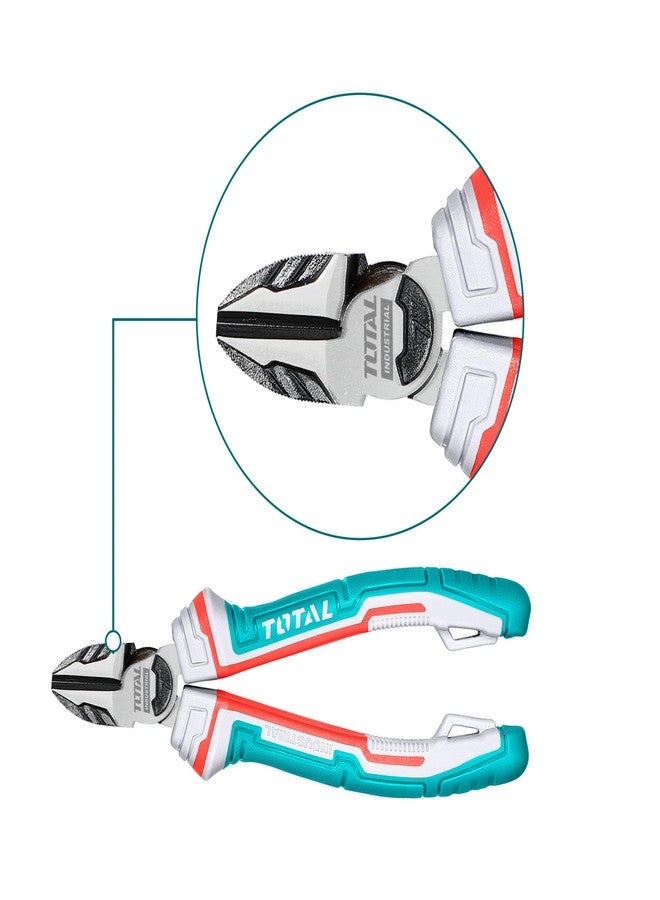 توتال المجموع - مجموعة من 3 كماشة معززة - تتضمن: كماشة عالمية واحدة 180 مم، كماشة قطع واحدة 160 مم، كماشة مسطحة واحدة 160 مم - كروم فاناديوم - حماية من السقوط - الصيانة والتجديد - Image 5