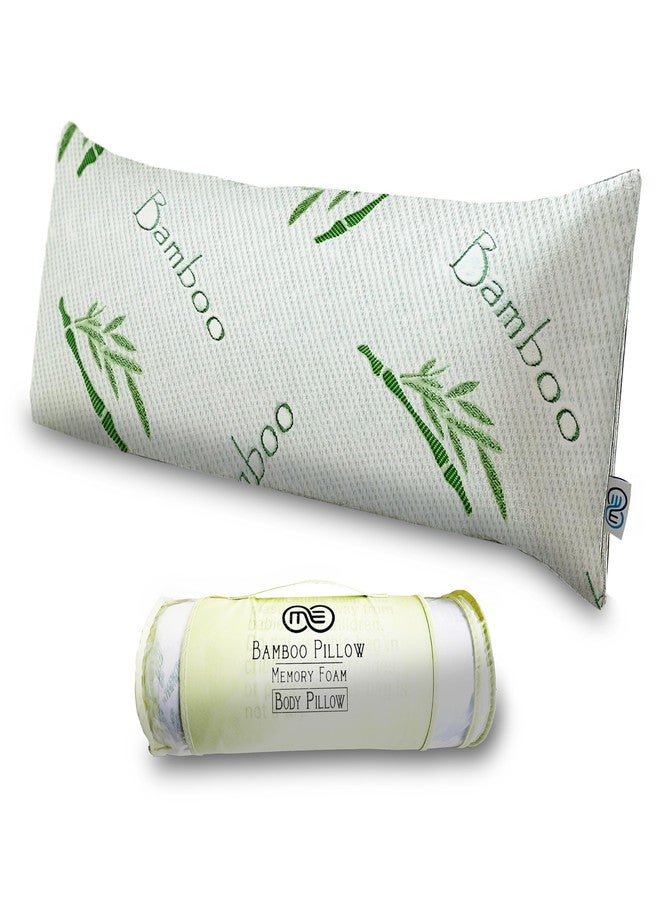 OMEO Full Rayon Bamboo Fiber Pillow Memory Foam Body Pillow for Side Sleeper, Huggable Long Body Pillow for Adults with Washable Pillowcase with Zipper, 20x54 Inch - Image 1