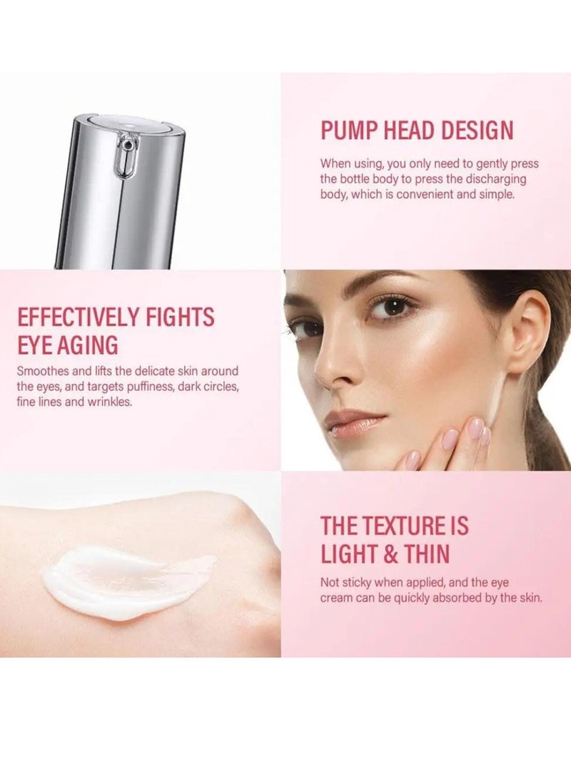 lakerain - Retinol Eye Cream for Dark Circles and Puffiness Anti Aging Eye Stick with Collagen Complex Under Eye Cream for Dark Circles Smooth Fine Lines and Hydrate Eye Repair Under Eye Cream 15ml - Image 1
