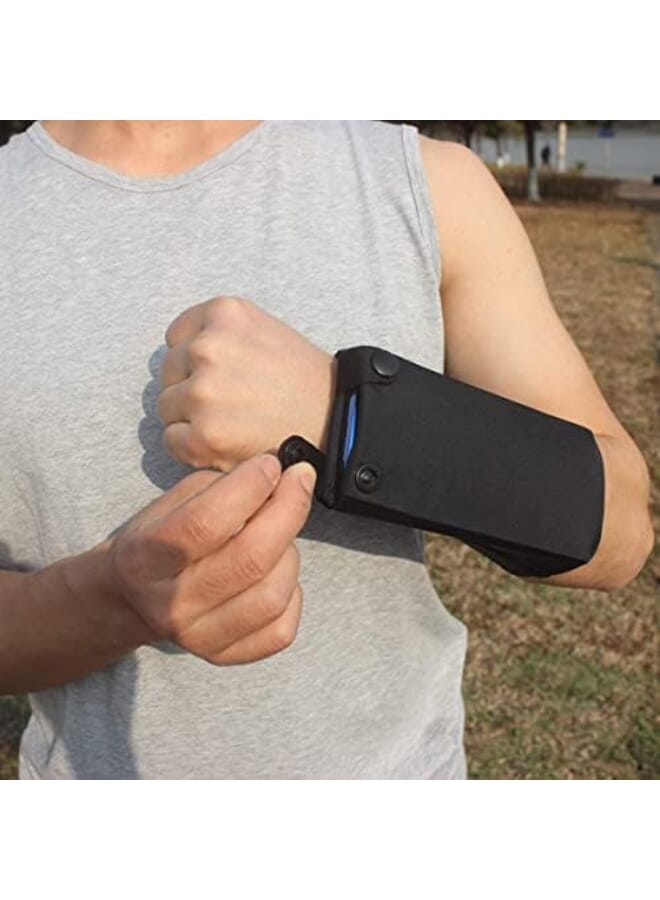 Generic Portable Running Wallet Wristband Wrist Wallet Forearm Band Cell Phone Holder For Mobile Phone Key Card Cash Storage Running Cycling Gym Workouts Yoga Hiking Travel  - Image 4