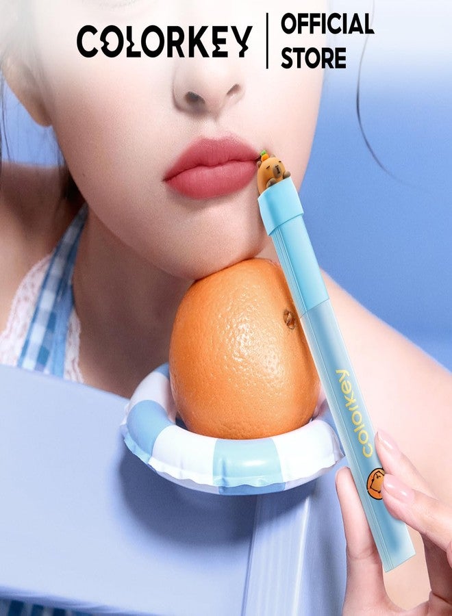 COLORKEY Capybara Airy Lip Lacquer, Matte Velvet Lipstick, Non-Sticky Long-Lasting, Waterproof Low Saturation Foggy Finish (R608) - Image 2