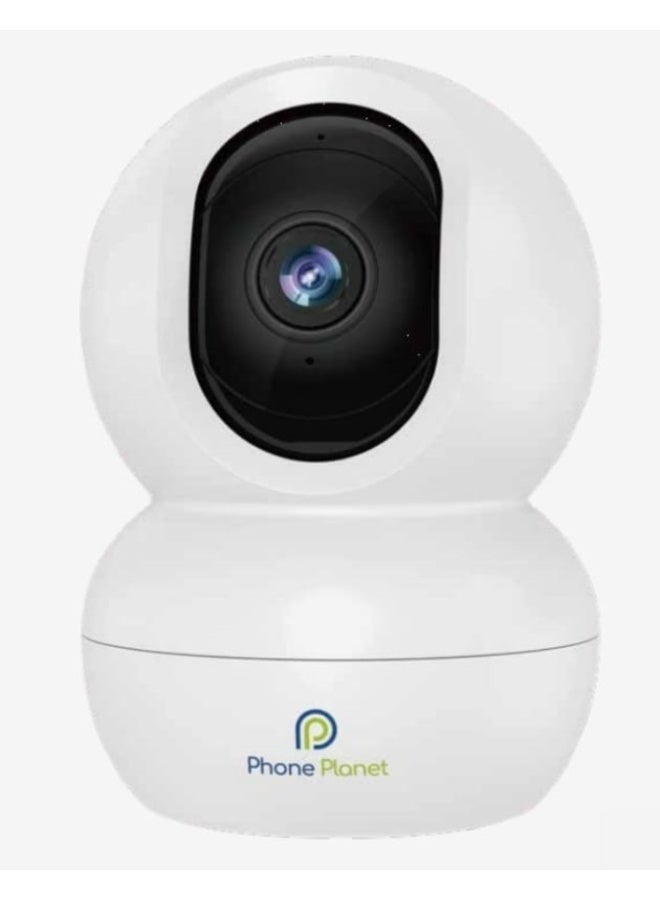 Phone Planet Mini 3MP Wireless Indoor Security Camera Baby Monitor Night Vision Battery Operated Human Motion Detection Two Way Audio Easy Installation - Image 1