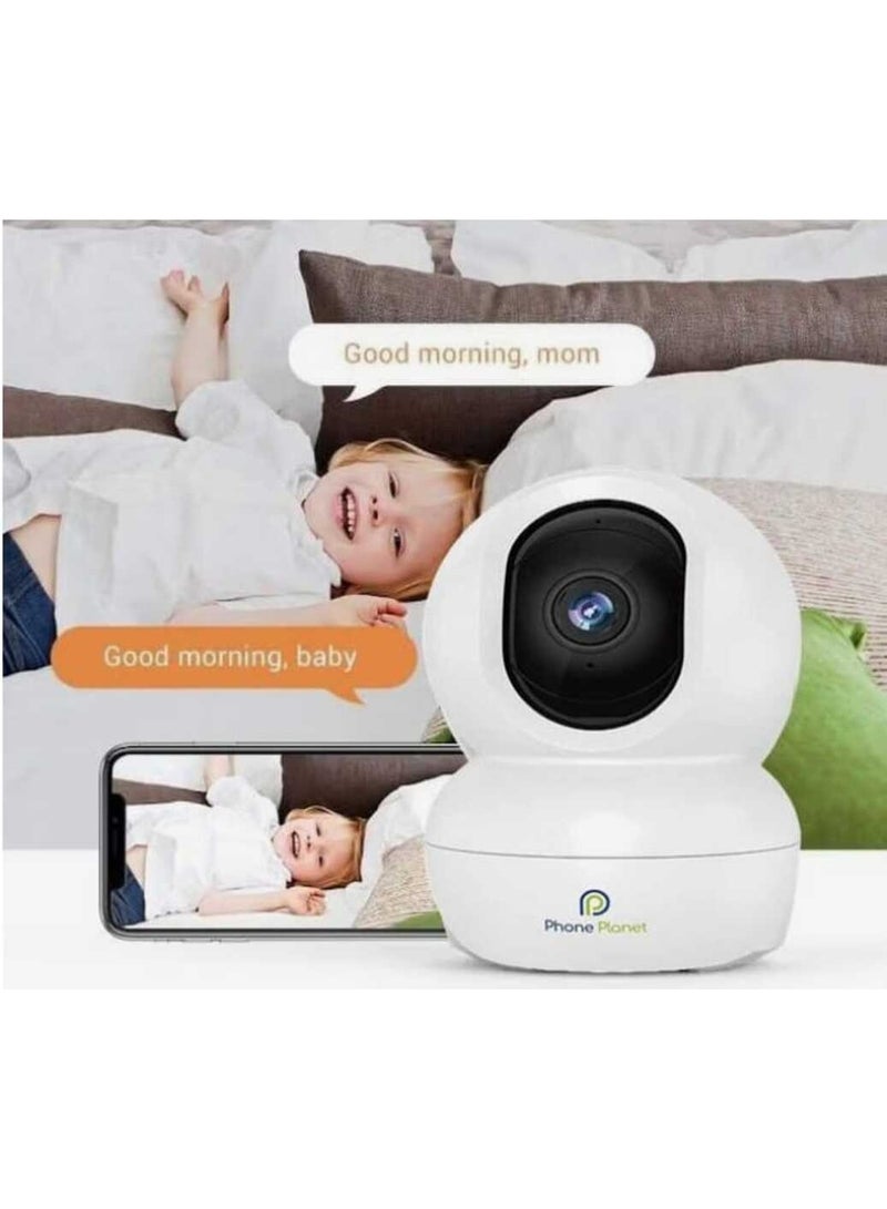 Phone Planet Mini 3MP Wireless Indoor Security Camera Baby Monitor Night Vision Battery Operated Human Motion Detection Two Way Audio Easy Installation - Image 4
