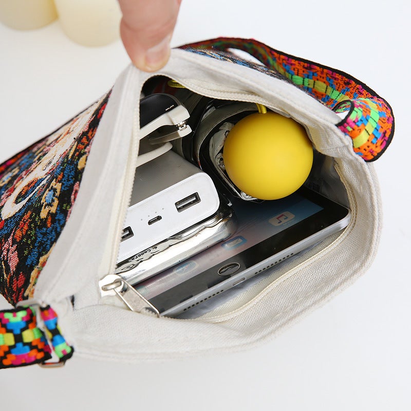 New Elephant Owl Women'S Crossbody Bag Double-Sided Casual Jacquard Embroidered Ethnic Style Cloth Bag - Image 5