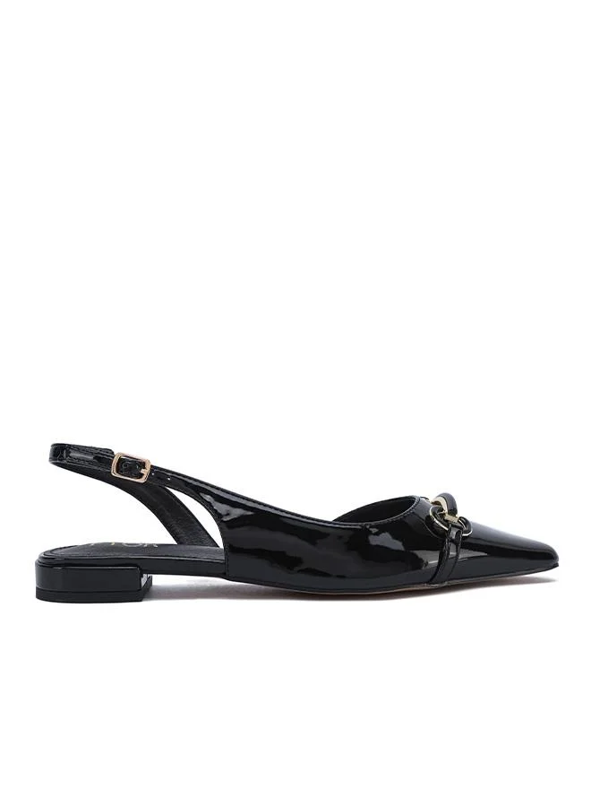 FYOR Stylish Glossy Buckle Slingback Flat CD 005