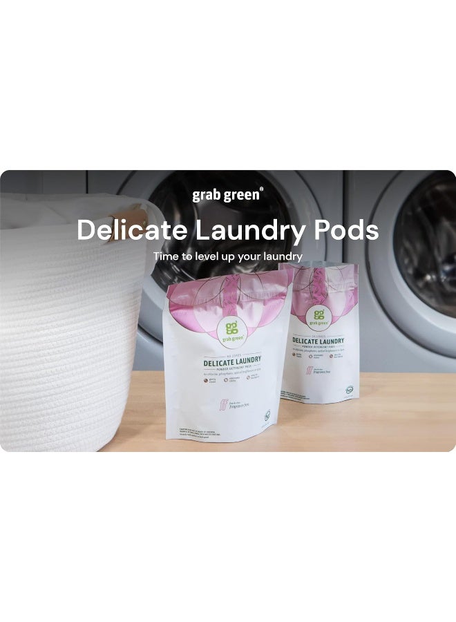 Grab Green Delicate Laundry Detergent Pods, 60 Count, Fragrance Free, Plant and Mineral Based, Gently Cleans, Eliminates Stains, Ideal for Fine Fabrics - Image 5