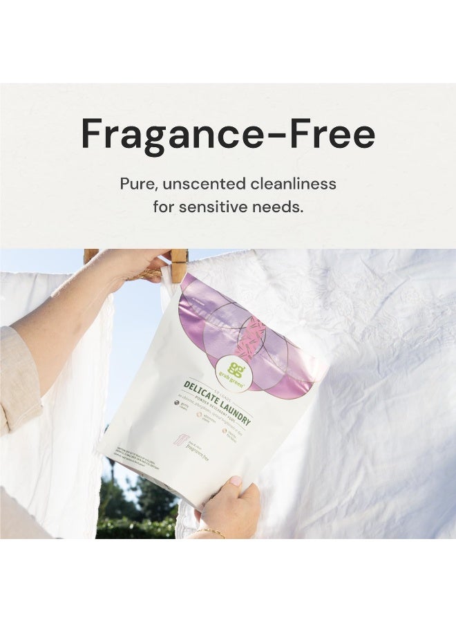 Grab Green Delicate Laundry Detergent Pods, 60 Count, Fragrance Free, Plant and Mineral Based, Gently Cleans, Eliminates Stains, Ideal for Fine Fabrics - Image 4