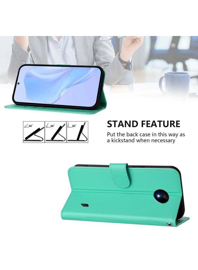 S-TOP Case For Nokia C10 / C20 Skin Feel Solid Color Leather Phone Case with Lanyard - Image 3