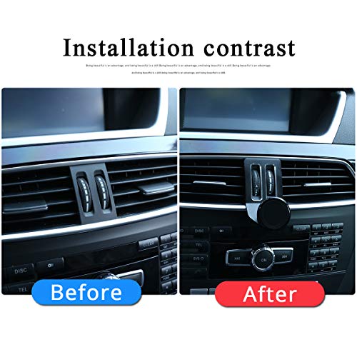 CHEYA Black Aluminum Alloy Car Center Air Vent Mobile Phone Holder Accessories for Mercedes Benz C Class W204 C180 C200 2008-2013 - Image 2