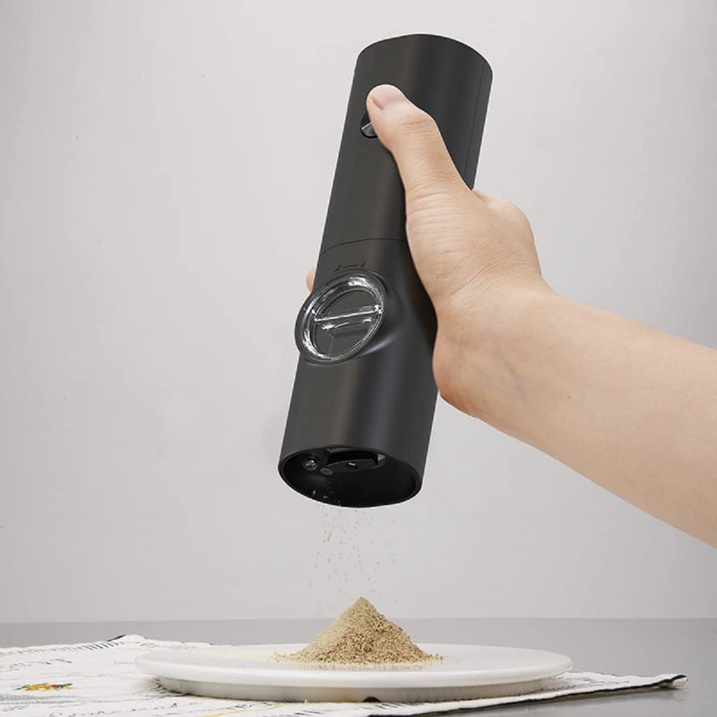 DRIXTY Electric Salt and Pepper Grinder Battery Operated Stainless Steel Pepper Mill with Light Push Button OneHand Operation Adjustable Coarseness - Image 5