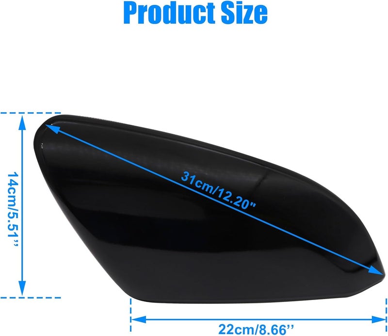 Priprilod Glossy Black Right Passenger Side Mirror Cap Cover - Image 2