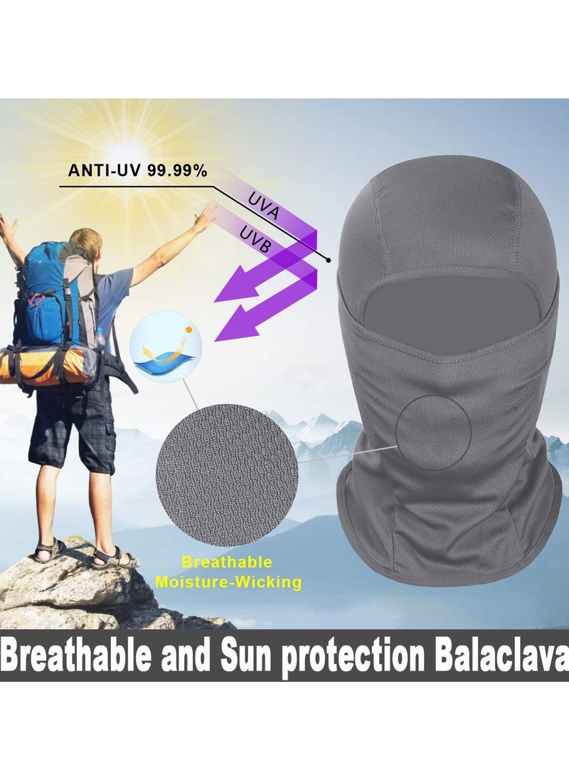 PYC Men Women Balaclava Uv Protection Full Face Sunscreen Mask, Omnidirectional Covering Ice Silk Polyester Breathable Sunscreen Shawl Face Covering, Lightweight Sports Protection Cover (Dark Grey)  - Image 5