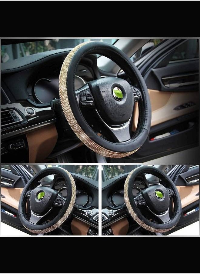 Generic Steering Wheel Cover, Shiny Car with Crystal Rhinestones  - Image 2