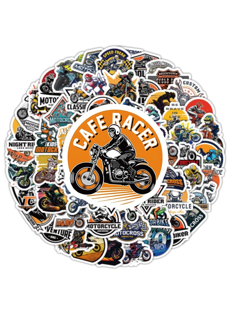 100 Pcs Cool Motorcycle Stickers for Kids, Motorcycle Helmet Stickers for Water Bottle,Vinyl Waterproof Stickers,Laptop,Phone,Skateboard Stickers Teens Girls and Boys Kids Gifts - Image 2