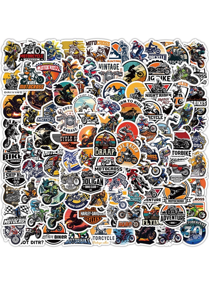 100 Pcs Cool Motorcycle Stickers for Kids, Motorcycle Helmet Stickers for Water Bottle,Vinyl Waterproof Stickers,Laptop,Phone,Skateboard Stickers Teens Girls and Boys Kids Gifts - Image 1