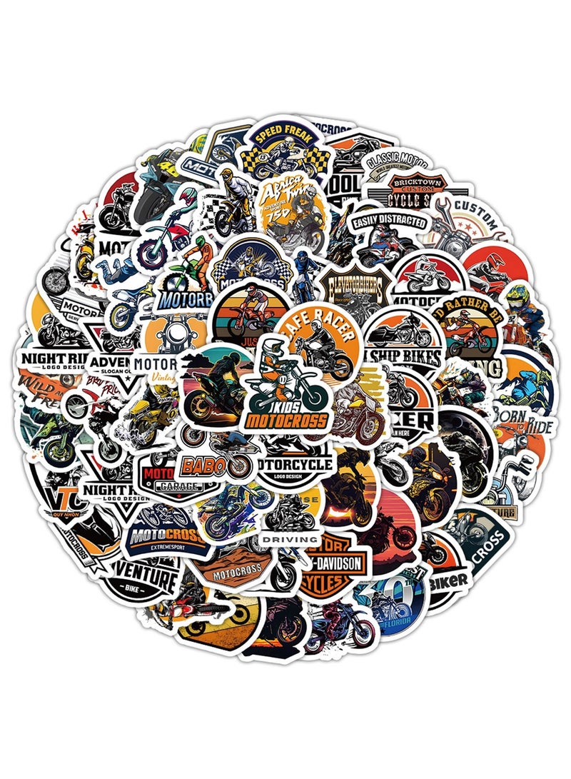 100 Pcs Cool Motorcycle Stickers for Kids, Motorcycle Helmet Stickers for Water Bottle,Vinyl Waterproof Stickers,Laptop,Phone,Skateboard Stickers Teens Girls and Boys Kids Gifts - Image 3