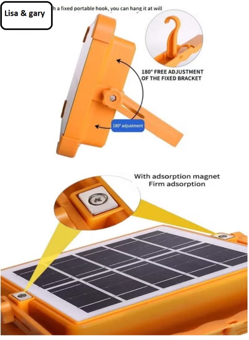Lisa & Gary emergency light solar，handheld flashlight，Waterproof solar light, LED light,portable led rechargeable，solar light，solar lamp outdoor，solar lights outdoor，solar lights，led light white solar，rechargeable power bank, portable super bright floodlight, wireless floor/hanging type, suitable for emergency lighting during power outages and outdoor camping. - Image 3
