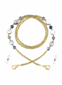 ماركة غير محددة سلسلة قلادة قناع للنظارات للنساء، سلسلة نظارات أنيقة، حامل نظارات مزخرفة بالخرز  - Image 1