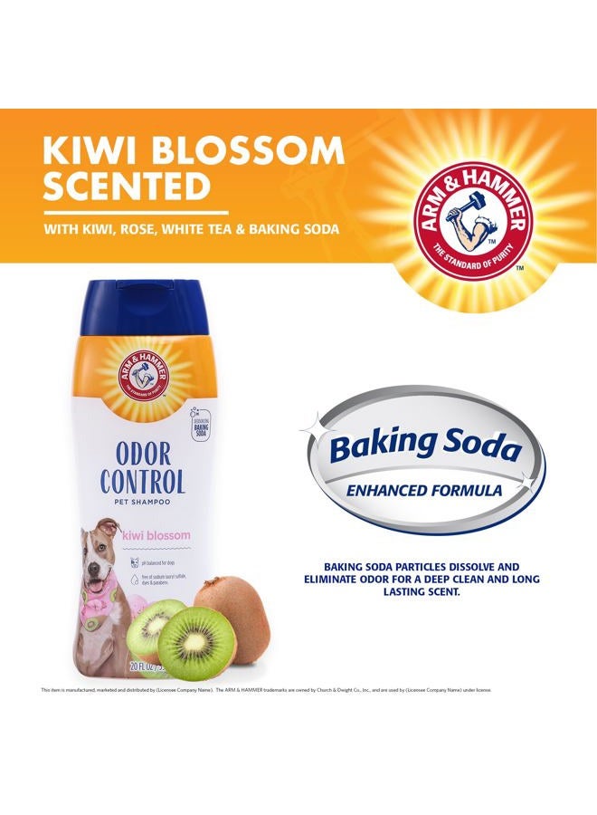 Arm & Hammer Deodorizing Dog Shampoo for Smelly Dogs & Puppies with Baking Soda - Tearless, Moisturizing Dog Shampoo for Sensitive Skin - Dog Odor Shampoo - Kiwi Blossom Scent, 20 Fl Oz - Image 3