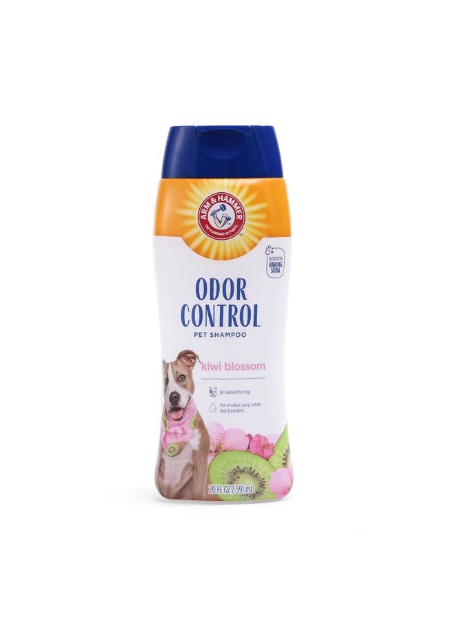 Arm & Hammer Deodorizing Dog Shampoo for Smelly Dogs & Puppies with Baking Soda - Tearless, Moisturizing Dog Shampoo for Sensitive Skin - Dog Odor Shampoo - Kiwi Blossom Scent, 20 Fl Oz - Image 1