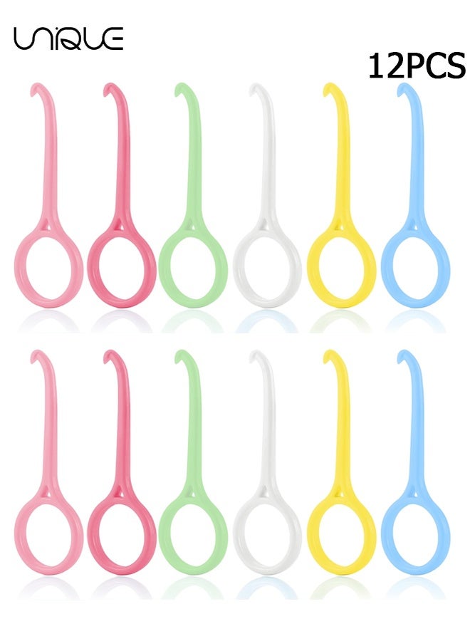 يونيك إزالة مثبت أدوات إزالة التقويم 12 قطعة - مزيل مثبت للتقويم غير المرئي - مضغ تقويم الأسنان الخفية ومجموعات أدوات إزالة الأسنان للعناية بالفم بتنظيف الأسنان (6 ألوان) - Image 1