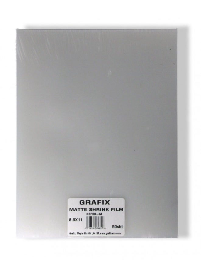 Grafix Grafix Shrink Film, 8-1/2" x 11" Matte, 50 Sheets  - Image 1