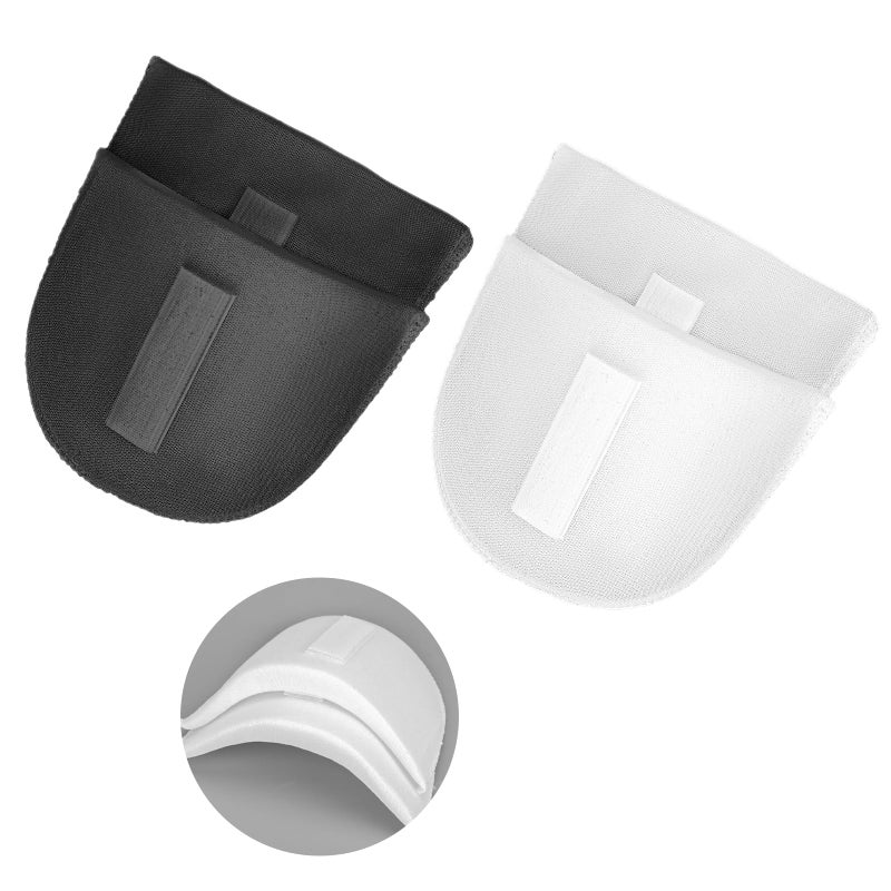 COMNICO 2 Pairs Sewing Shoulder Pads Thickness 15cm Sponge Breathable Setin Pads Sloping High Low Shoulders Sewing Supplies for Women Men Blazer Suit TShirt BlackWhite