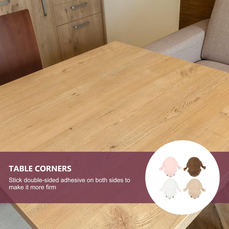 4Pcs Cartoon Animal Safety Corner Guards Soft Table Edge Bumpers Childproofing Home Mixed Colors - Image 4